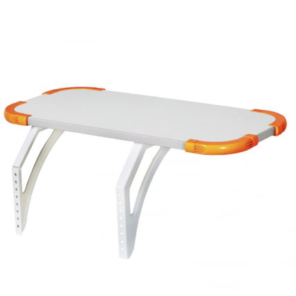 Полка навесная с проставкой Полка_бз 3/550 Белая Оранжевая / Polka_bz_0