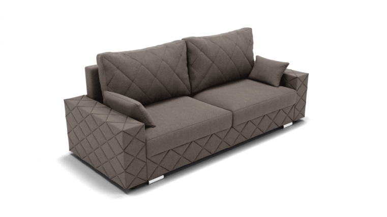 Диван Мартин-1 (ЗР) Цвет фасада: Серо коричневый; Тип: Прямой; Материал фасада: Металл/Велюр_0