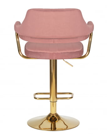 Стул барный ДОБРИН CХАРЛЙ ГОЛД (розовый велюр (МДЖ9-32)) / DOBRIN CHARLY GOLD (MJ9-32))_4