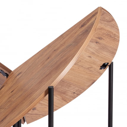 Стол складывающийся ЙООП (мод. 1212) ЛДСП+меламин/металл, 100 кс 100 кс 72 см, сосна/черный / YOOP (mod. x x_3