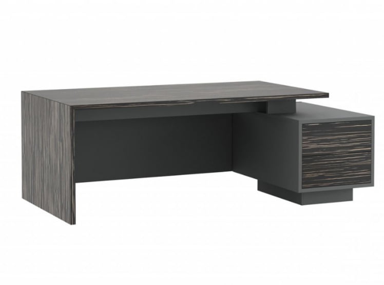 Стол письменный на опорной тумбе ДЭЛИ ДЛИ37210212 Эбен Антрацит / DALI DLI37210212_1