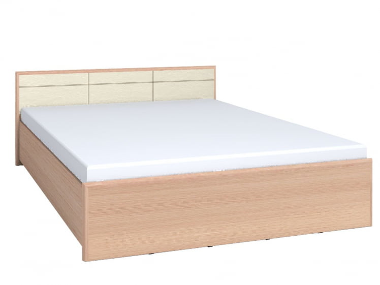 Кровать АМЕЛИ 1 1800 с основанием дерево (дуб отбеленный)_1