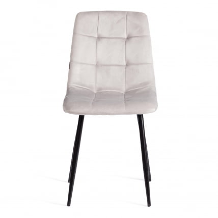 Стул CХИЛЛЙ (мод. ДЖСC-220) Велюр/металл , 44,5х52,5х88 см, Лигхт грей (светло-серый) ХЛР14 / черный / CHILLY (mod. JSC-220) Light grey HLR14_4