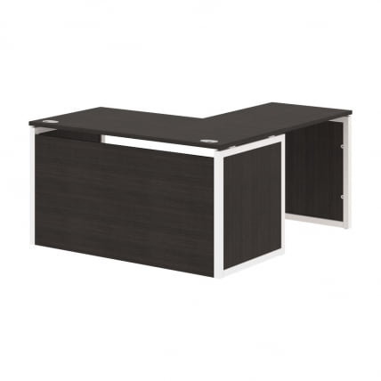 Стол письменный угловой левый КСТЕН-КП КСКПCТ 1415Х Л Дуб Юкон Белый / XTEN-QP XQPCT 1415H L_0