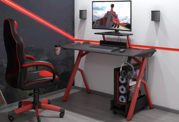 Геймерский стол СКИЛЛ CТГ-001 Красный / SKILL CTG-001_11