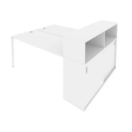 Рабочая станция с опорным шкафом-купе Метал Сйстем Б.РС-СШК-2.4 Белый / Metal System_0