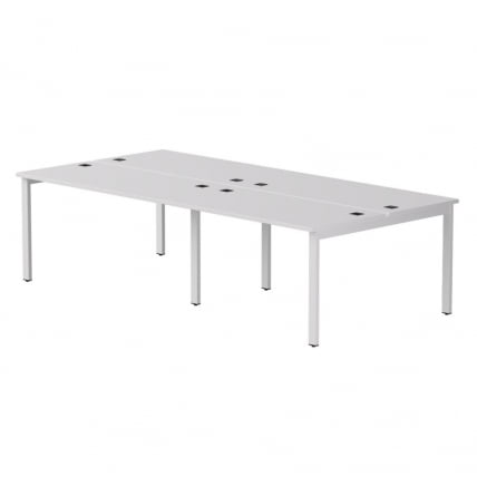 Бенч-система на 4 места на металлокаркасе, опоры 90 гр Еверпроф ЕВО 254С119 Белый / Everprof EVO 254S119_0