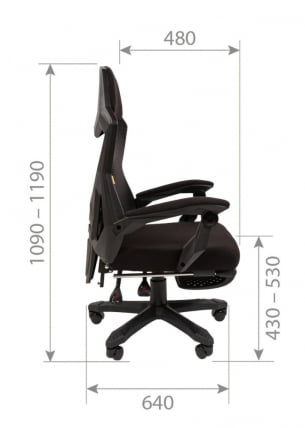 Геймерское кресло CХАИРМАН CХ571 Черный / CHAIRMAN CH571_7