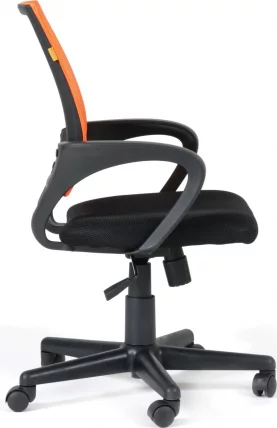 Кресло оператора CХАИРМАН 696 Черный пластик (блаcк) оранжевый / CHAIRMAN (black)_2