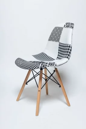 Стул кухонный Еамес СC-005 черно-белый пэчворк / Eames SC-005_0