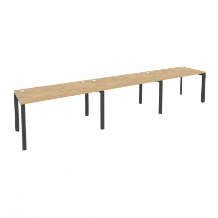 Рабочая станция на П-образном м/к ОНИКС О.МП-РС-3.3.7 Тиквуд Светлый/Антрацит / ONIX O.MP-RS-3.3.7_0