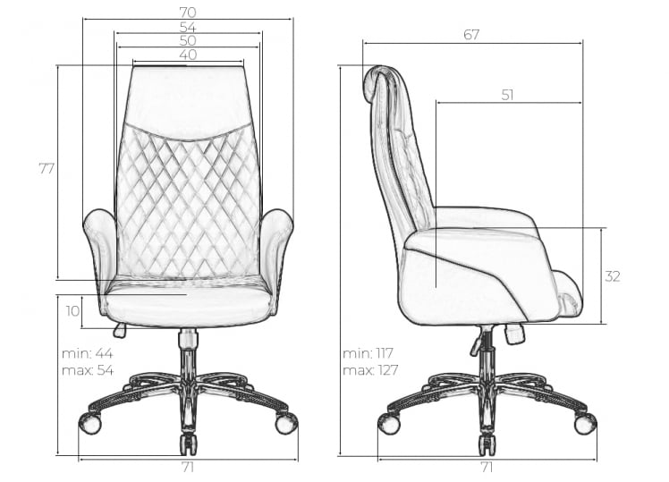 Офисное кресло для руководителей ДОБРИН ЛЕОНАРД (коричнево-бежевый) / DOBRIN LEONARD_8