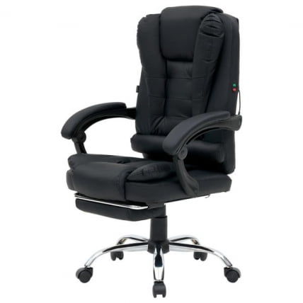 Кресло офисное с функцией вибромассажа CРОМЕКС (КРОМЕКС) Чилл МС-005 экокожа черное / CROMEX Chill MS-005_3