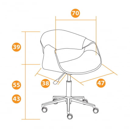 Кресло БЕНД натуральный, кож/зам белый / BEND_6