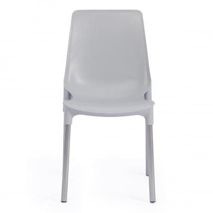 Стул ГЕНИУС (мод 75) металл/пластик, 46кс56кс84cм, серый/ножки хром / GENIUS (mod 46x56x84cм,_4