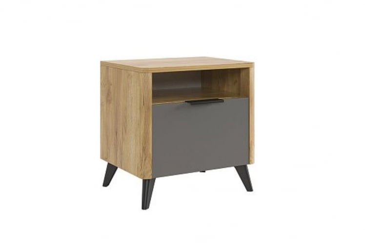 Тумба прикроватная Адам МСА-01 дуб крафт золотой/графит / MSA-01_0