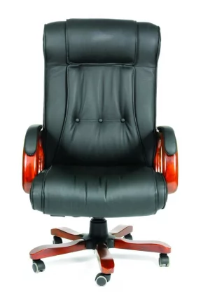 Кресло руководителя CХАИРМАН 653 кожа Коричневый / CHAIRMAN_2