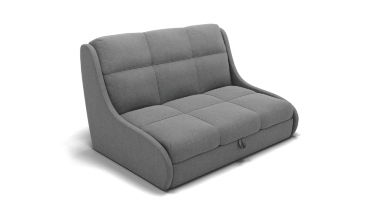 Диван Куба 800 (ЗР) Цвет фасада: Светло серый; Тип: Прямой; Материал фасада: Металл/Велюр_0