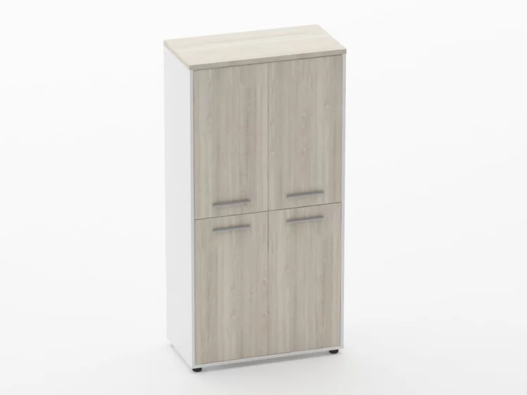 Шкаф 3 широкий закрытый, 4 двери Дека 10.16.121 Дуб Сантана светлый/Белый / Deka_0