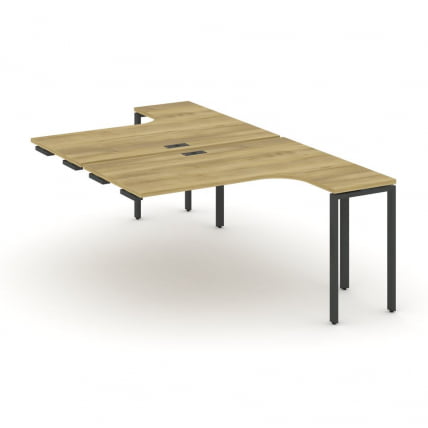 Рабочая станция-приставка к опорным тумбам CОНCЕПТ CН.ДСАПР-002 Дуб Винченцо Антрацит / CONCEPT CN.DSAPR-002_0