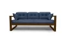 Диван трехместный DEmoku Д-3 небесно-голубой_темный дуб_188483