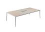 Конференц-стол (домино вдоль) Atlas NZ-0104.YN.GS.AL Ясень Наварра Серый камень Алюминий_3208949