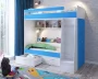 Кровать двухъярусная Юниор-6 Белое дерево Голубой_97852