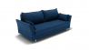 Диван Барселона-1 пружинный блок змейка (ЗР) Цвет фасада: Синий; Тип: Прямой; Материал фасада: Металл/Велюр_799172