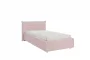 Кровать 0.9 Альба КМ0.9-16 нежно-розовый (велюр)_282020