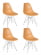 Стул обеденный DOBRIN DSR (ножки хром, цвет персиковый (NX-Y-06)) 4 шт_3636971