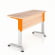 Парта двухместная Де Гласси Н (рост 3-5)  ЛДСП Бук/ Металл Серый+Оранжевый_3677137