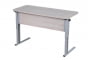 Парта двухместная (рост 3-7) эргономичная Ясень Шимо светлый/Металл Серый_3682524