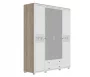 Шкаф четырехстворчатый Мадлен 06 Дуб сонома светлый Ясень белый Серебро_185796