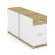 Тумба двухсторонняя опорная приставная с ящиком и распашным фасадом CONCEPT CN.DTGO-005 B/W Дуб Винченцо Белый бриллиант Белый_1024370