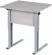Парта одноместная рост 3-7 прямые углы Белая ЛДСП/Серая кромка/Металл Серый_3682562