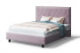 Кровать СОФИЯ 2000*1600мм (на опорах), велюр NEO 15 (лиловый), (б/основания, б/матраса)_873356