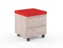 Тумба Мобильная XMC-2D (Дуб Сонома/Красный)_31388