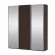 Шкаф-купе трехдверный Прайм 2100 Зеркало/ДСП/Зеркало Венге_186082