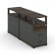 Тумба двухсторонняя опорная приставная с 3-мя ящиками и надставкой CONCEPT CN.DTGP-001 B/W Дуб Мали Антрацит_1016317