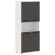 Шкаф с двумя комплектами глухих малых дверей EDIS EHCS 85.4 Мокко Черный Белый_3653664