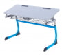 Парта двухместная регулируемая по высоте SMARTY с углом наклона столешницы (рост 5-7) Синий/Серый_3680782