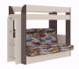 Двухъярусная кровать с диваном Карамель 75 Венге магия Сосна Карелия_196088