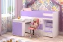 Кровать чердак Малыш Белое дерево/Ирис_80722