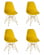 Стул обеденный DOBRIN DSR (ножки золотые, цвет жёлтый (Y-01)) 4 шт_3636961