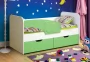 Кровать детская Винни-Пух  800*1600 Белый/Зеленый глянец_201564