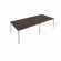 Переговорный стол (2 столешницы) Metal System Б.ПРГ-2.3 Венге/Серый_243405