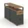 Тумба двухсторонняя опорная приставная с ящиком, распашным фасадом и надставкой CONCEPT CN.DTGO-006 B/W Сандал Янтарный Антрацит_1024382