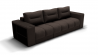 Диван Барон- 2 трансформер угловой (ЗР) Цвет фасада: Коричневый; Тип: Левый; Материал фасада: Металл/Велюр_797498